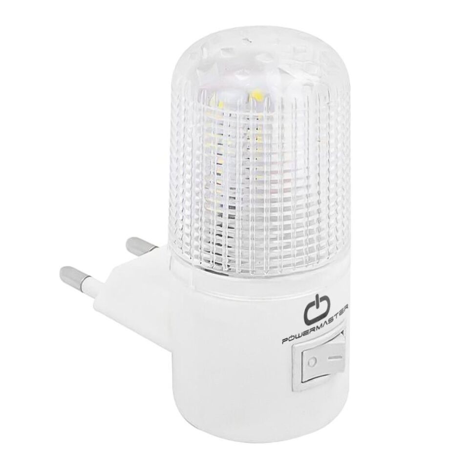 Powermaster PM-16175 Anahtarlı 0.5 Watt Led'li Beyaz Işık Gece Lambası