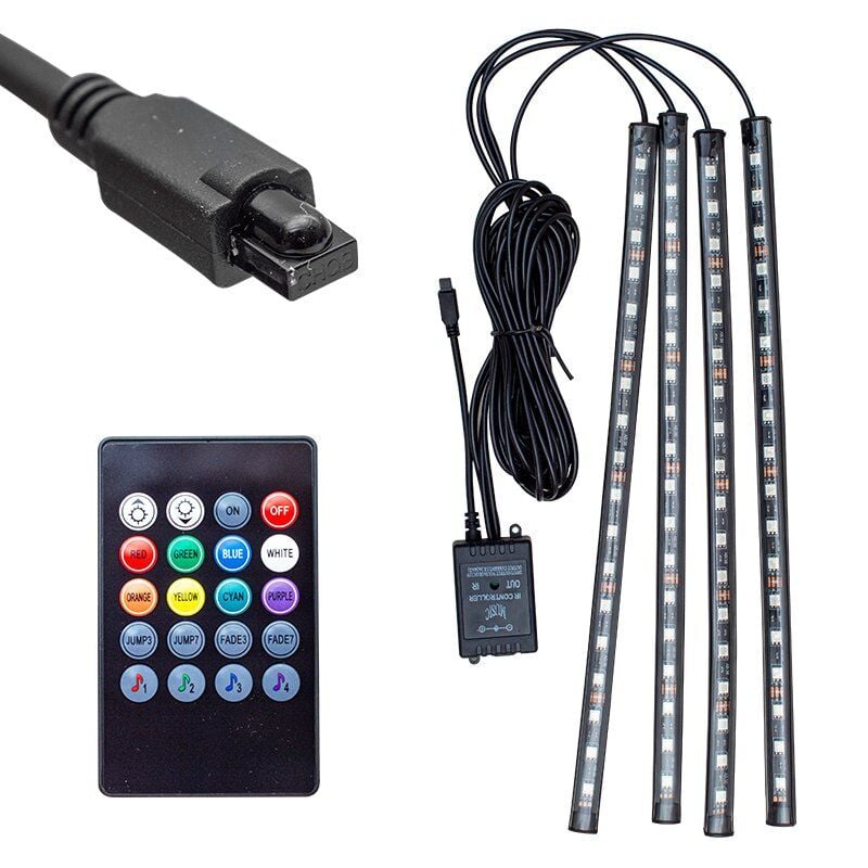 Ayt Powermaster Sese Duyarlı Araç İçi Rgb Led Animasyon Oto Led Aydınlatma 12 Volt Su Geçirmez
