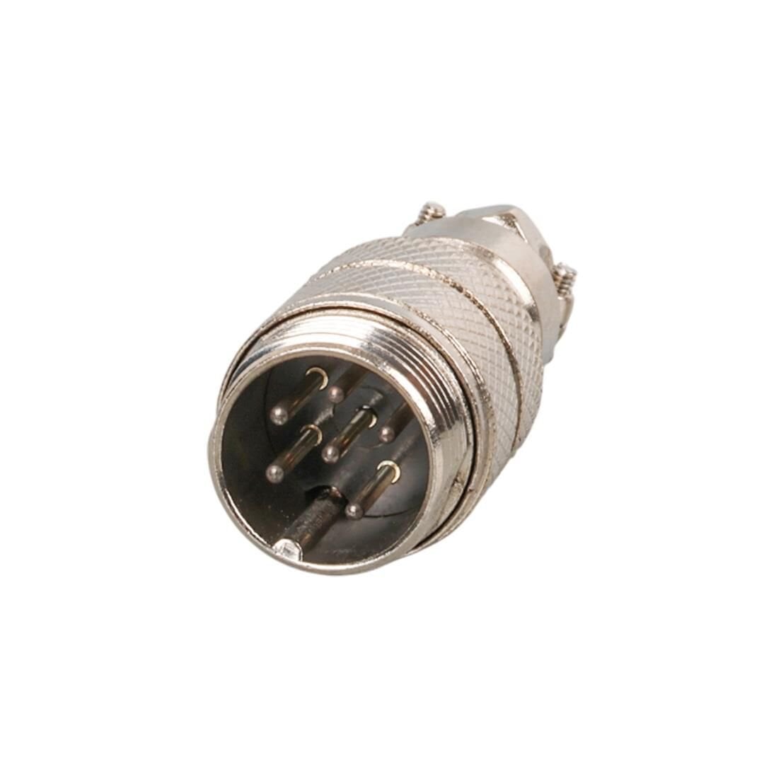 Ayt Mayk GX16-6 Pinli Metal Erkek Konnektör Jack Soket M16 16mm Çap Vida Dişli