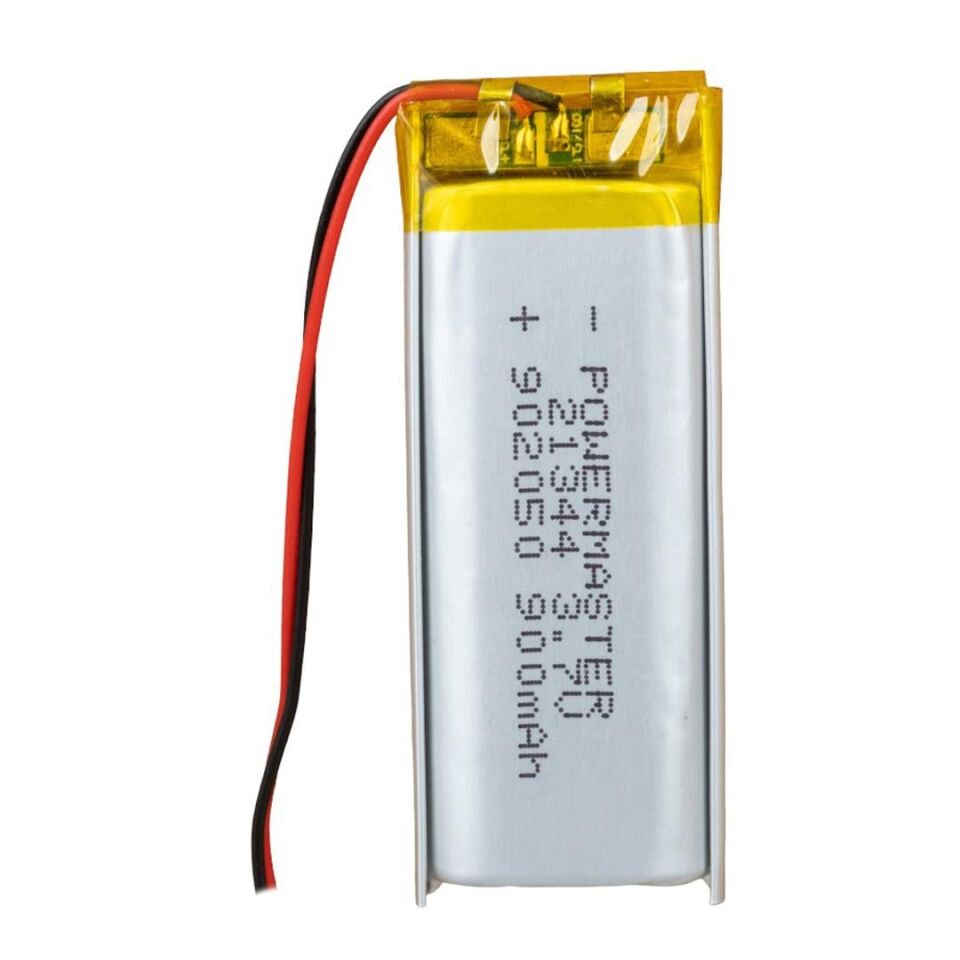Powermaster 3.7 Volt 900 Mah Lityum Polimer Şarjlı Pil 9X20X50 mm Akıllı Saat Kulaklık Pili