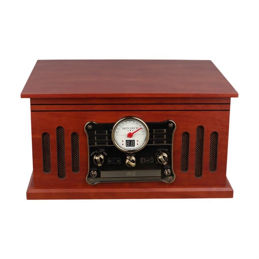 Magicvoice F39 Retro Vintage Çanta Pikap CD Kaset Radyo Bluetooth AUX USB Mp3 Çalar
