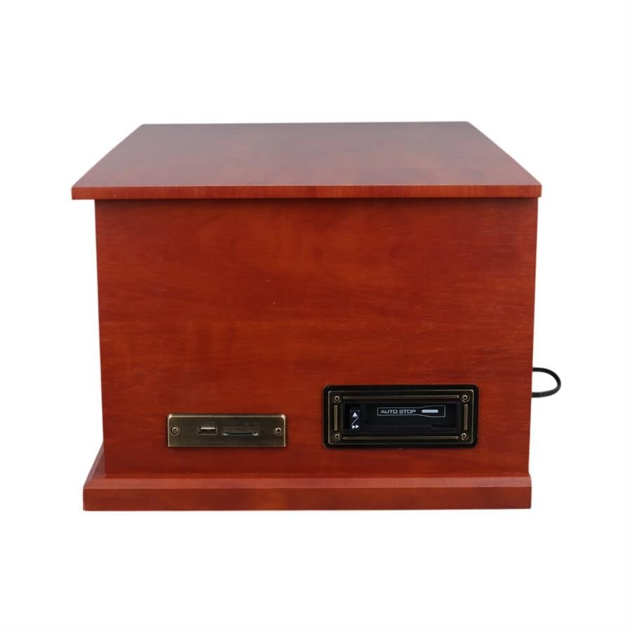 Magicvoice F39 Retro Vintage Çanta Pikap CD Kaset Radyo Bluetooth AUX USB Mp3 Çalar