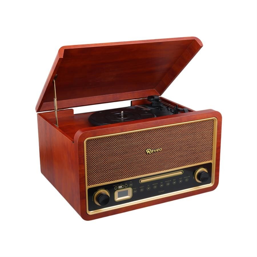 Magicvoice F29 Retro Vintage Çanta Pikap CD Radyo Bluetooth Aux USB Mp3 Çalar