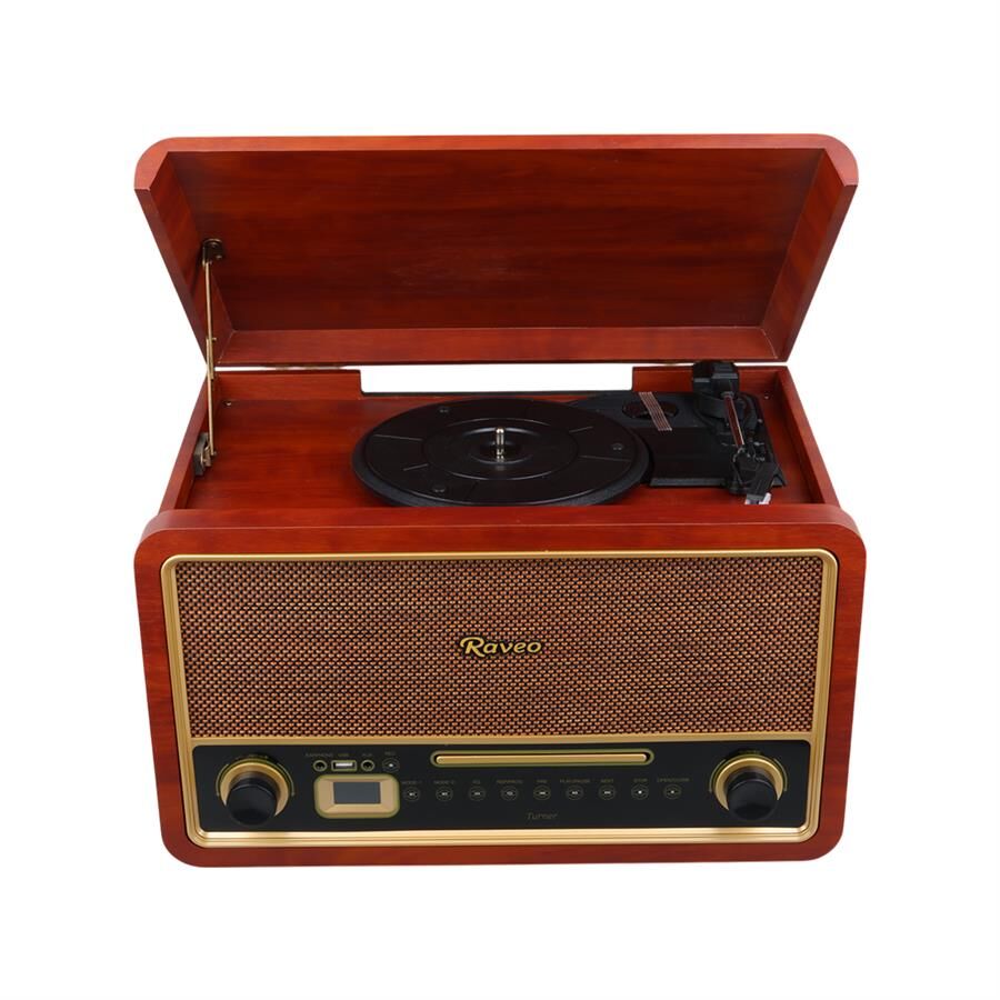 Magicvoice F29 Retro Vintage Çanta Pikap CD Radyo Bluetooth Aux USB Mp3 Çalar