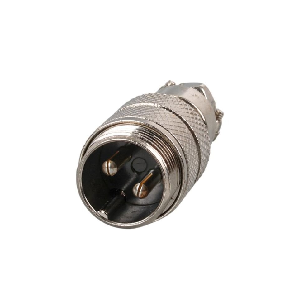 Ayt Mayk GX16-2 Pinli Metal Erkek Konnektör Jack Soket M16 16mm Çap Vida Dişli