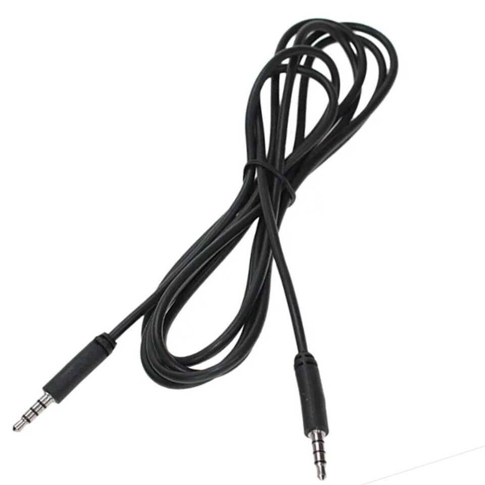 Ayt 3.5 Mm Erkek Erkek 1.5 Metre 4 Boğumlu Kablo Aux Stereo Kablo İki Uzu Erkek Aux Kablosu