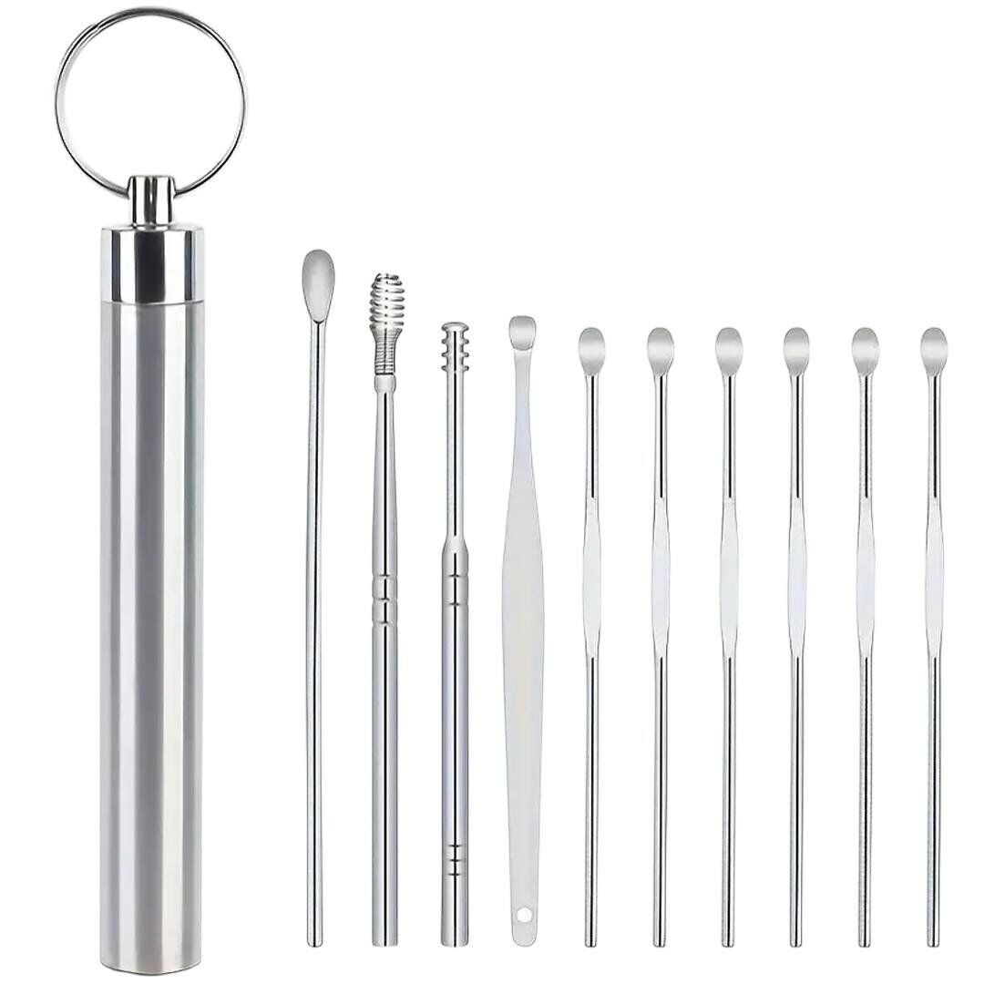 Ayt Sunup SN-27132 Paslanmaz Çelik 10’lu Kulak Temizleme Seti Kulak Temizleyici