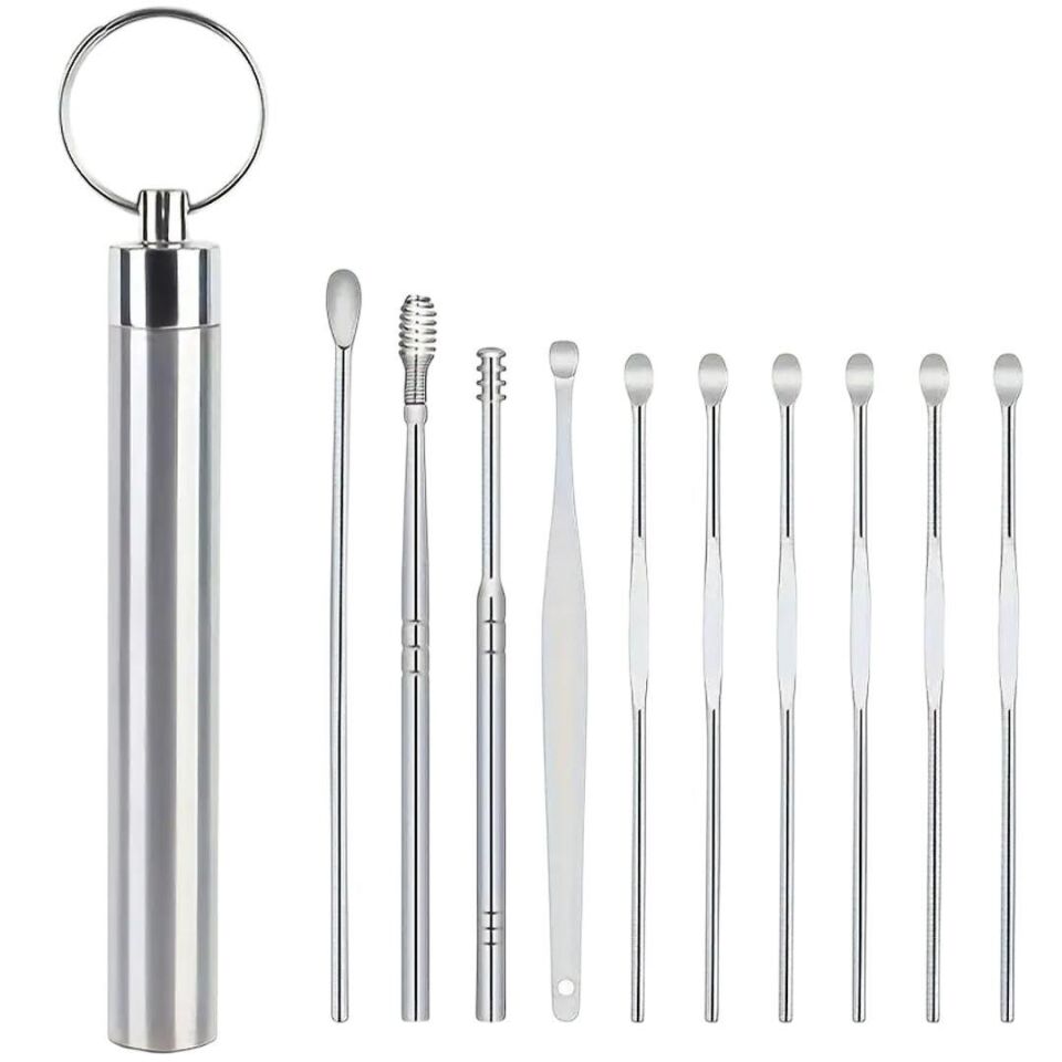 Ayt Sunup SN-27132 Paslanmaz Çelik 10’lu Kulak Temizleme Seti Kulak Temizleyici