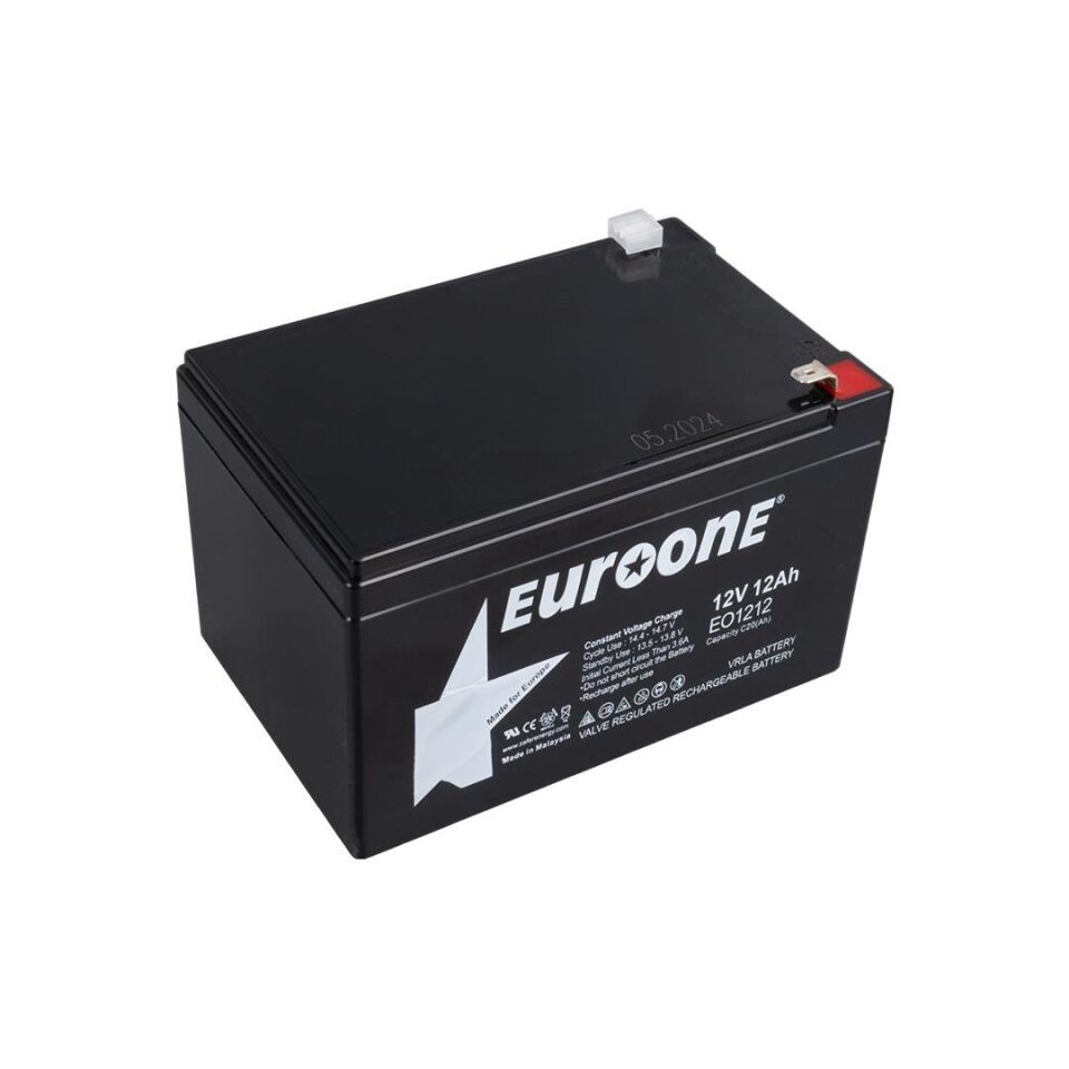 Ayt Euroone EO-1212 12 Volt 12 Amper Bakımsız Kuru Akü 151.2 x 98.1 x 95.1 mm