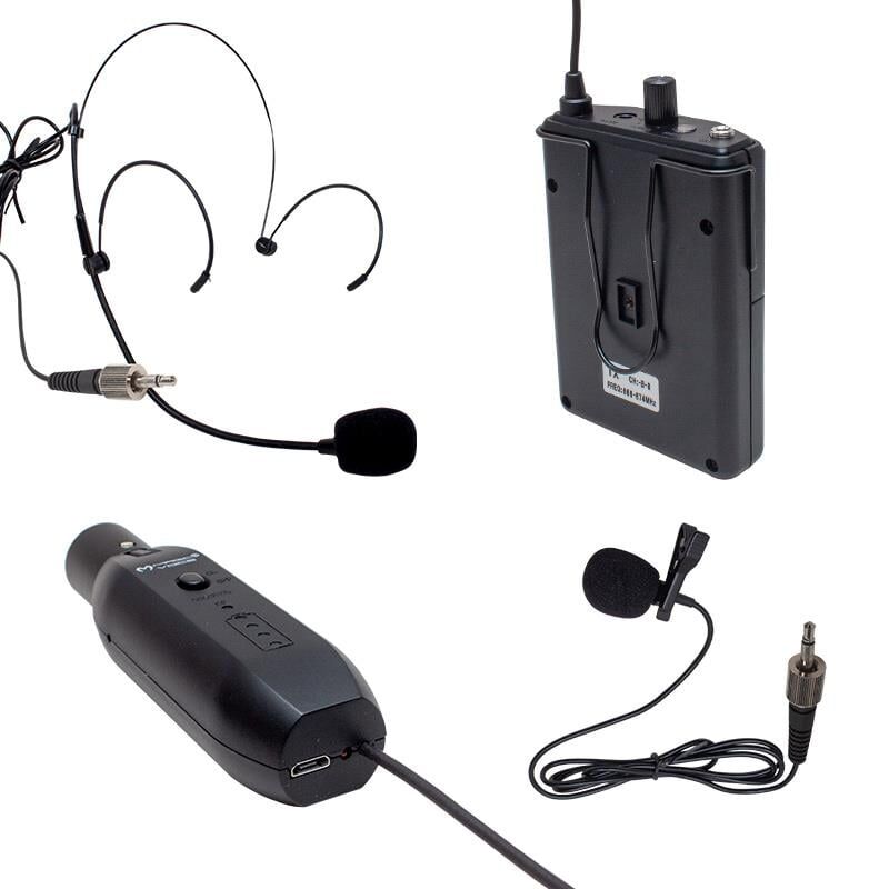 Magicvoice Uhf Kablosuz Yaka Kafa Mikrofon Xlr Kablosuz Kulak Kafa Mikrofonu Alıcı Vericili