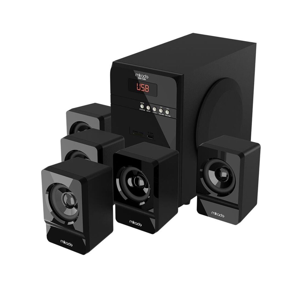 Mikado MD-581BT 110W USB SD FM Radyo Bluetooth Destekli 5+1 Ses Sistemi Sinema Sistemi Hoparlör