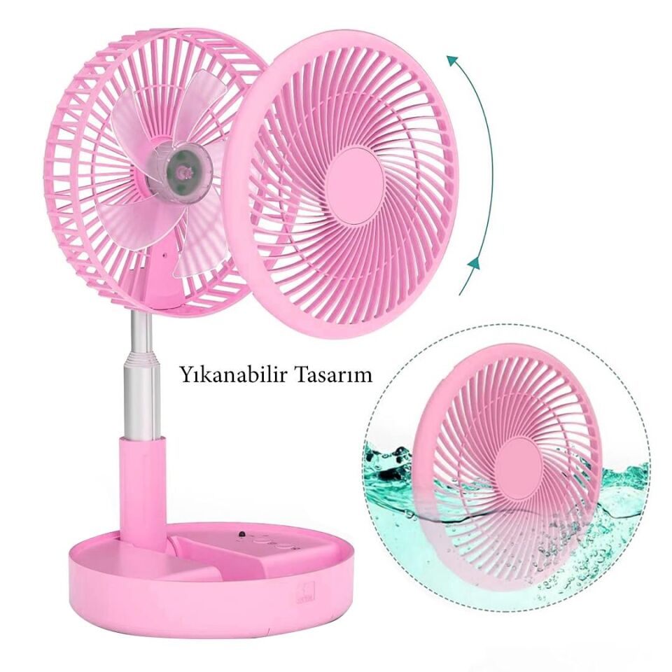 Powermaster PM-25110 Katlanabilir Yükseltilebilir Taşınabilir Fan Vantilatör (4 Farklı Mod)