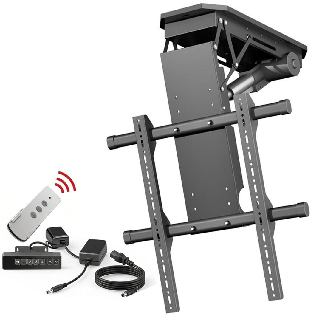 Powermaster PM-29675 Kumandalı Elektrikli Motorlu Akıllı Tavan TV Askı Aparatı (50-90 İnç)