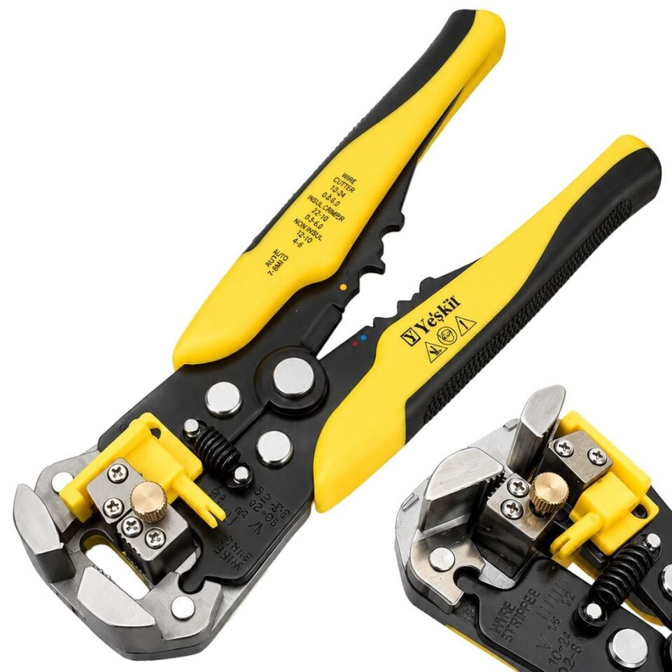 Ayt Powermaster YK-371B Kablo Kesme Soyma Pensesi Terminal Sıkma Pensesi Kablo Soyucu