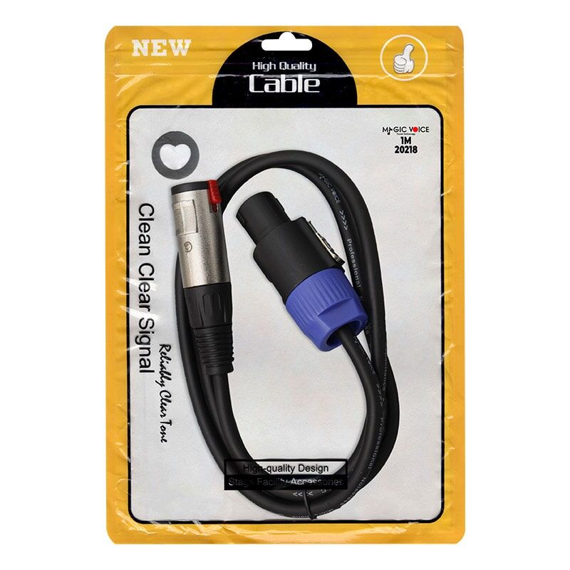 Powermaster LD384 Specon Erkek Canon Dişi Çevirici Dönüştürücü Ses Kablosu Soketli 1 Metre