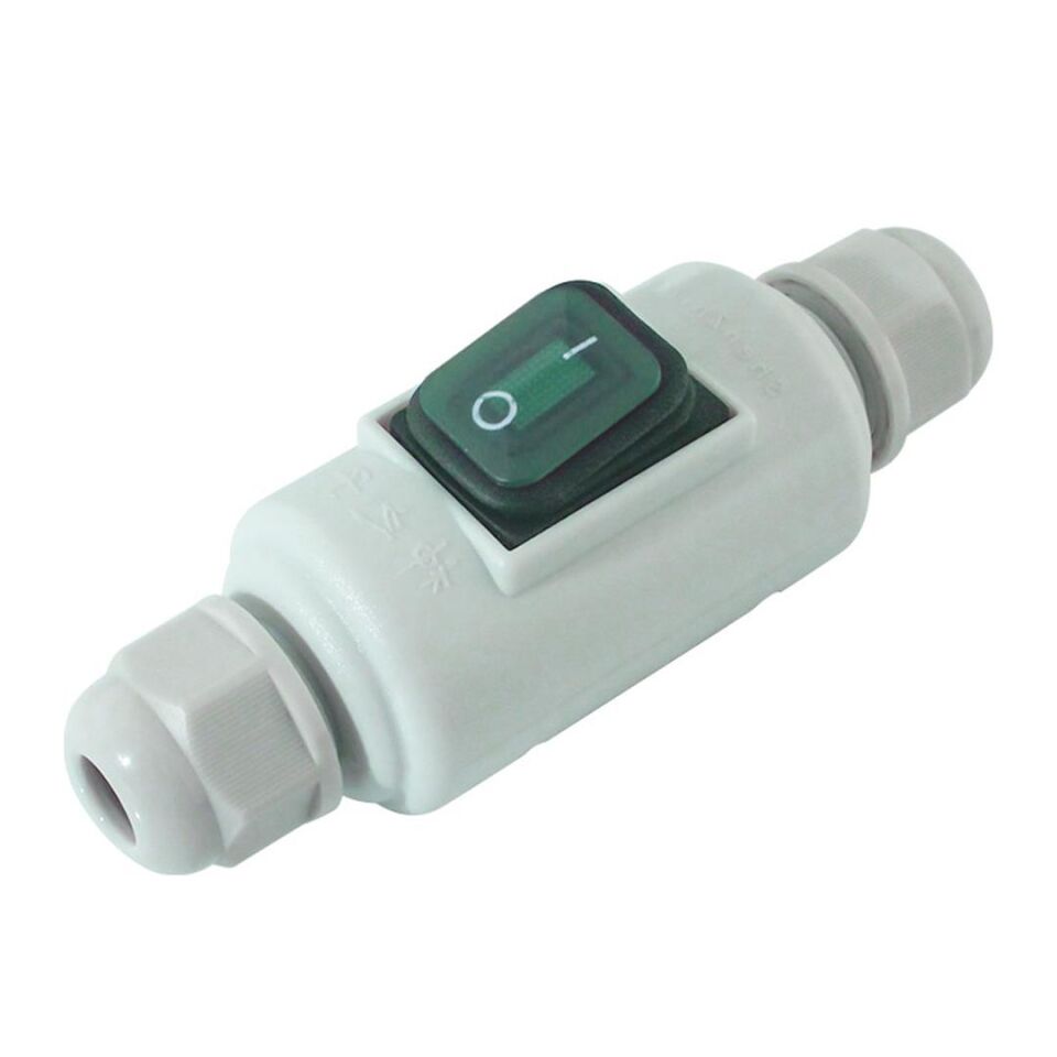 Powermaster PM-26936 Su Geçirmez Beyaz Kablo Switch 4 Pin
