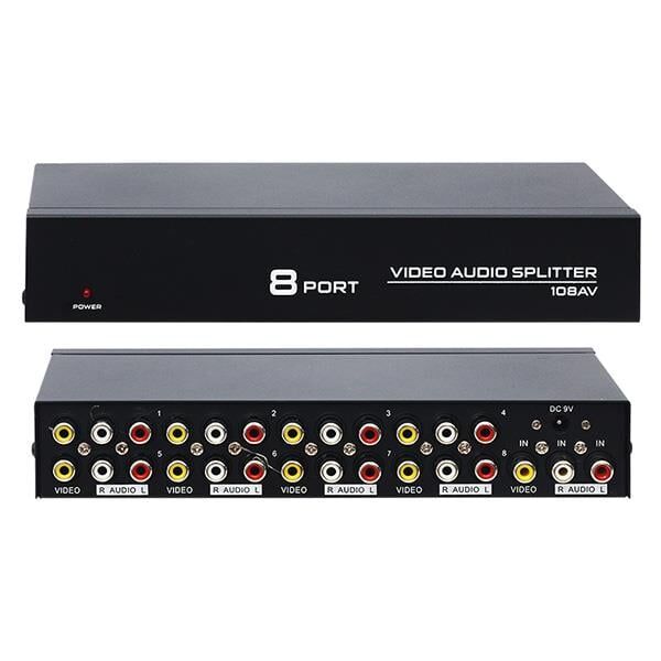 Powermaster PM-4832 8 Port Video Stereo Audio Dağıtıcı Çoğaltıcı 1024X768-85HZ