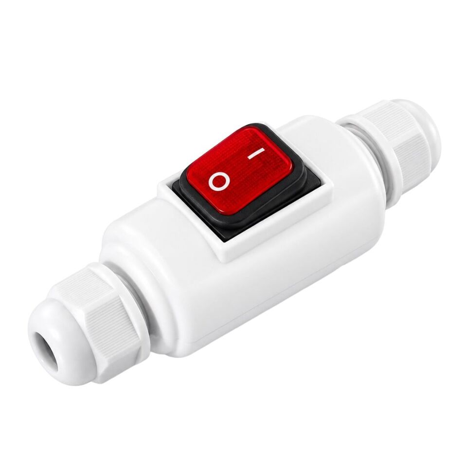 Powermaster PM-26936 Su Geçirmez Beyaz Kablo Switch 4 Pin
