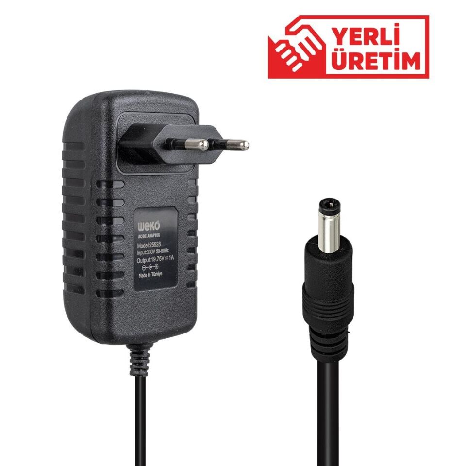 Weko 19.75 Volt 1 Amper 4.0 1.35 mm Uçlu Adaptör Şarj Cihazı Aleti 19.75V-1A