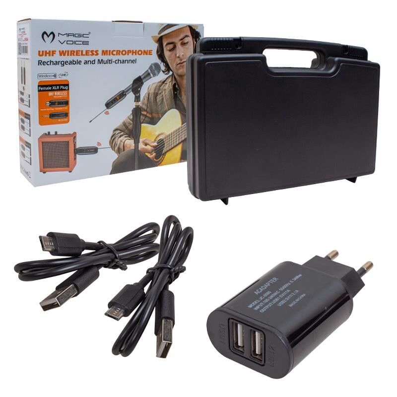 Ayt Magicvoice Mv-19586 Uhf Gitar Tip Kablosuz Mikrofon 6.3mm Kablosuz Gitar Müzik Aleti Cihazı 40 Metre Çekim