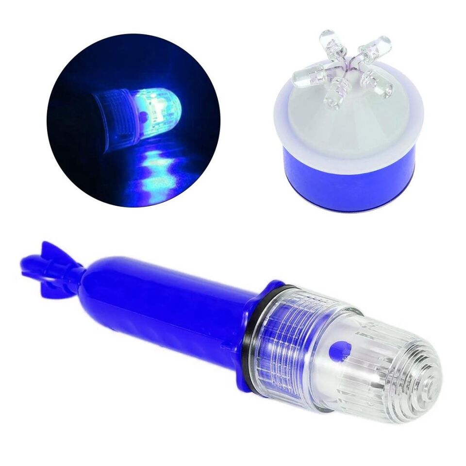 Powermaster PM-19633 Mavi LED Su Geçirmez Balık Ağı Sinyal Lambası Pilli Çalışır Işıklı Şamandıra