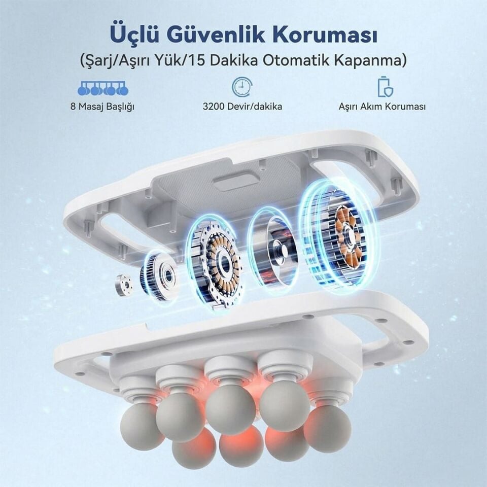 Powermaster PM-29678 Multi-Foksiyonel 8 Başlıklı Profesyonel Se lülit Giderici Ve Derin Doku Masaj Aleti