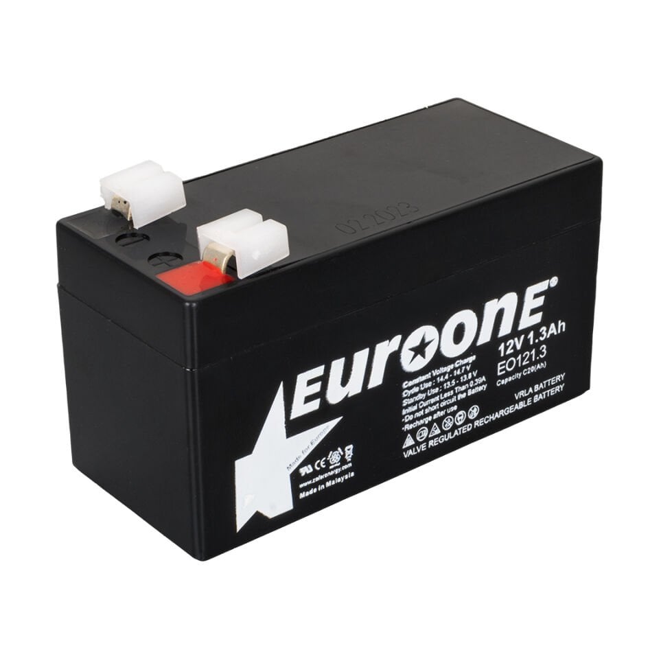 Ayt Euroone EO121.3 12 Volt 1.3 Amper Bakımsız Kuru AGM Akü 96 x 42 x 52 mm