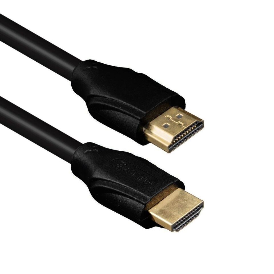 Ayt Fully G-507BS Siyah 19+1 Gold Uç 3 Metre V2.0 3 Metre 4K Hdmı Kablo Pc Bilgisayar Uydu Cihazı Görüntü Kablosu