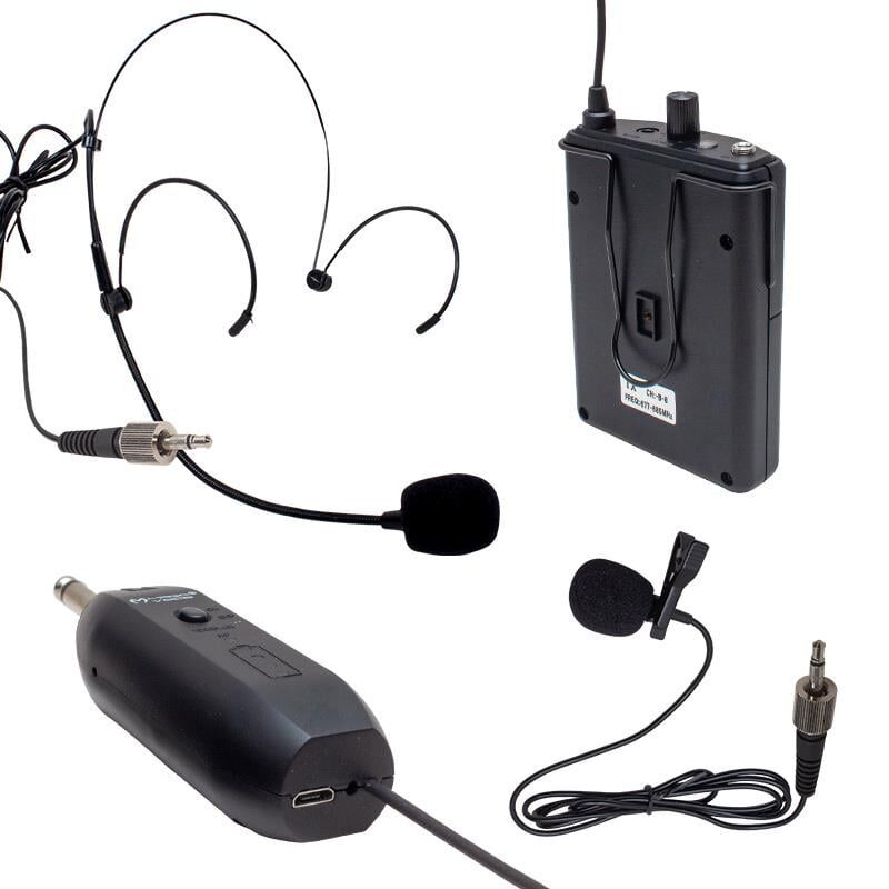 Ayt Magicvoice Mv-19599 UHF Kablosuz Enstrüman Uyumlu Jack Girişli İkili Mikrofon Set