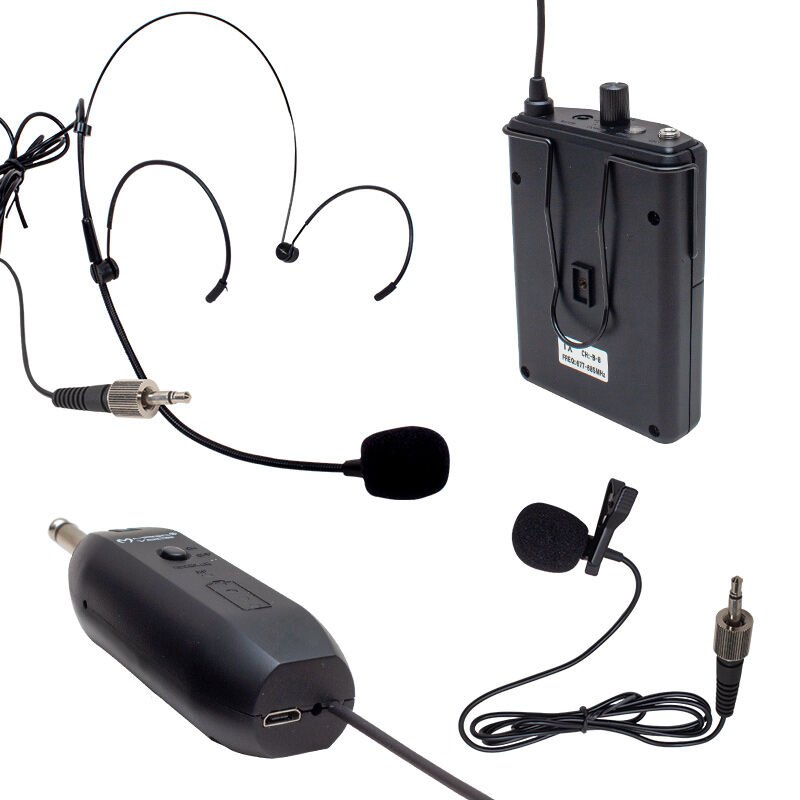 Ayt Magicvoice Mv-19599 UHF Kablosuz Enstrüman Uyumlu Jack Girişli İkili Mikrofon Set