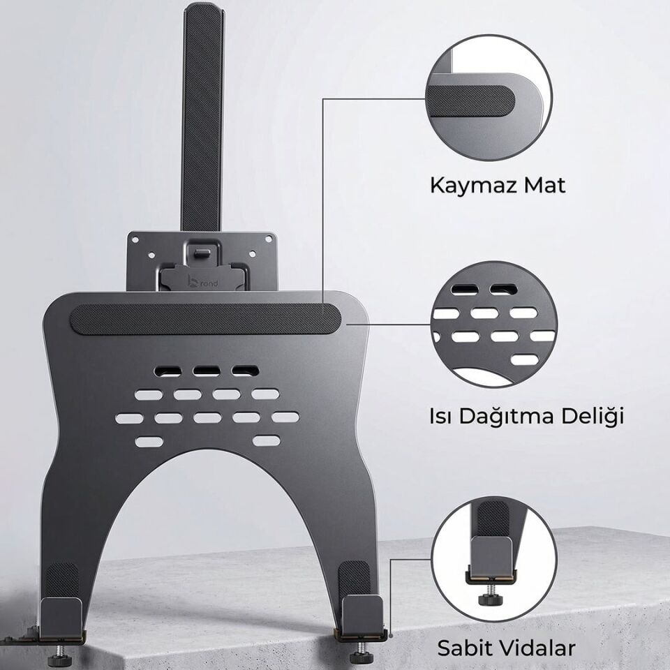 Powermaster PM-27096 Profesyonel Amortisörlü 2'Si 1 Arada Laptop Ve Monitör Standı