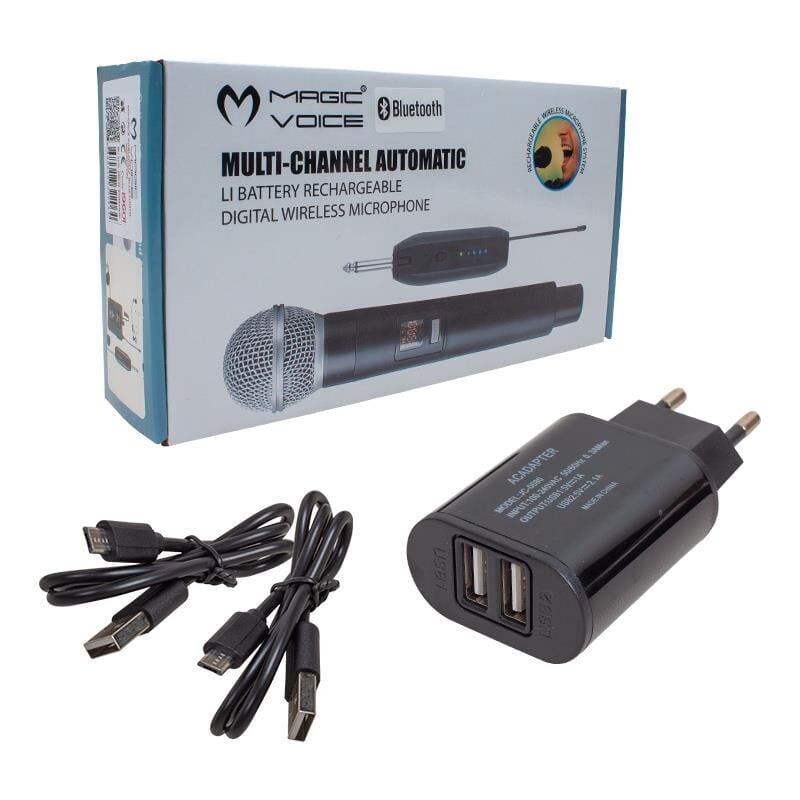 Ayt Magicvoice Mv-19601 Kablosuz Bluetooth Enstrüman Mikrofonu 6.3 Mm Jack Girişli 40 Metre Çekim Mesafesi
