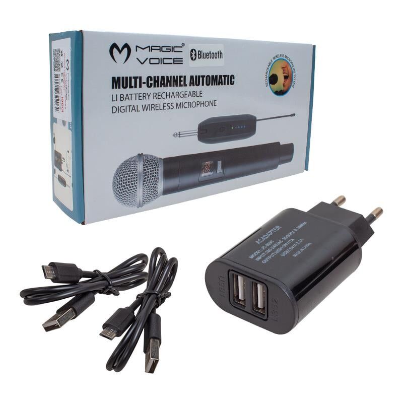 Ayt Magicvoice Mv-19601 Kablosuz Bluetooth Enstrüman Mikrofonu 6.3 Mm Jack Girişli 40 Metre Çekim Mesafesi