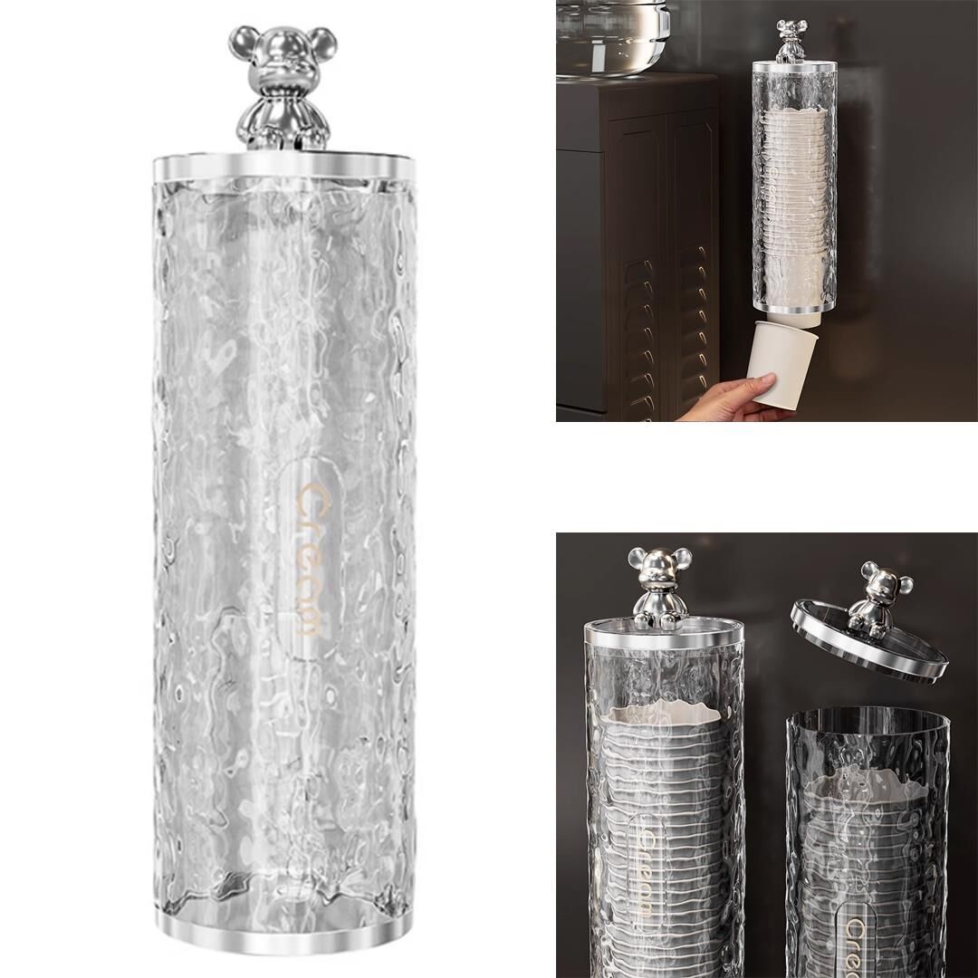 Ayt Sunup SN-27110 Kendinden Yapışkanlı Plastik Karton Bardak Dispenseri Su Sebili Kahve Makinası Yanı Bardaklık