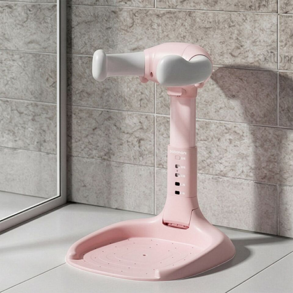 Sunup SN-29260 Pembe Bebek Banyo Yardımcısı Boy Ayarlı Ve Ayaklı Yıkama Standı Bebek Duş Tutucu Tutacağı