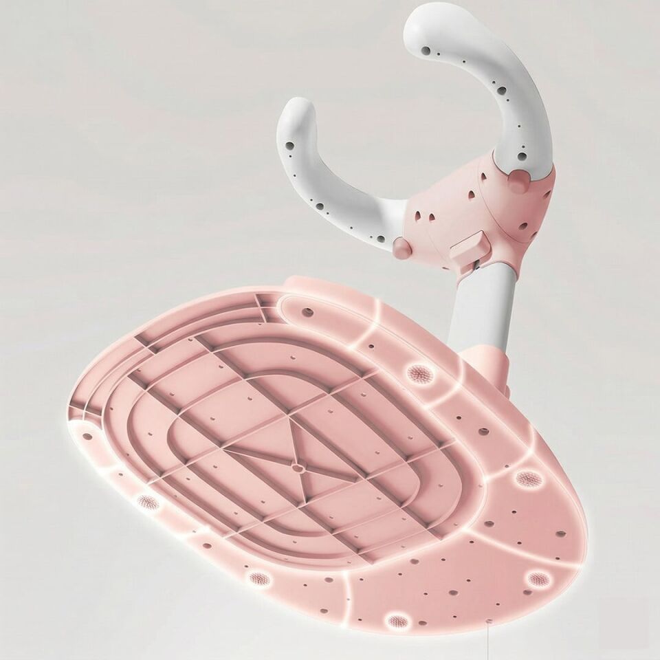 Sunup SN-29260 Pembe Bebek Banyo Yardımcısı Boy Ayarlı Ve Ayaklı Yıkama Standı Bebek Duş Tutucu Tutacağı