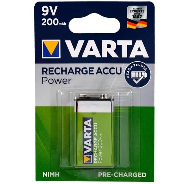 Varta 9 Volt 200 Ma Şarjlı Pil Şarj Edilebilir pil