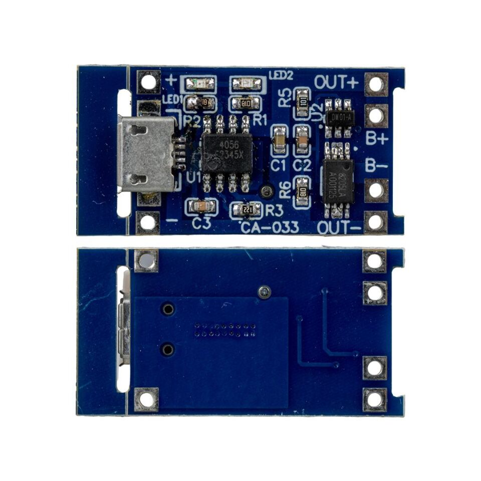 Ayt Weko CA-033-MK 1S 5A Micro Usb BMS Devresi 18650 Lityum Batarya Şarj Modülü