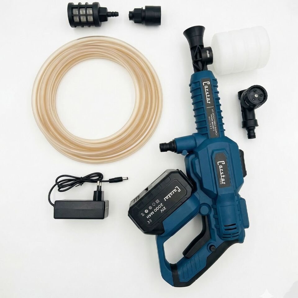 Carstar CR-25709 Yüksek Basınçlı Oto Yıkama Makinesi Şarjlı Araç Yıkama