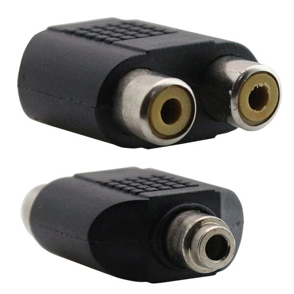Ayt 3.5 Mm Stereo Dişi 2 Rca Dişi Çevirici Jack Kulaklık Mikrofon Girişini Rca Çıkışına Çevirici Dönüştürücü