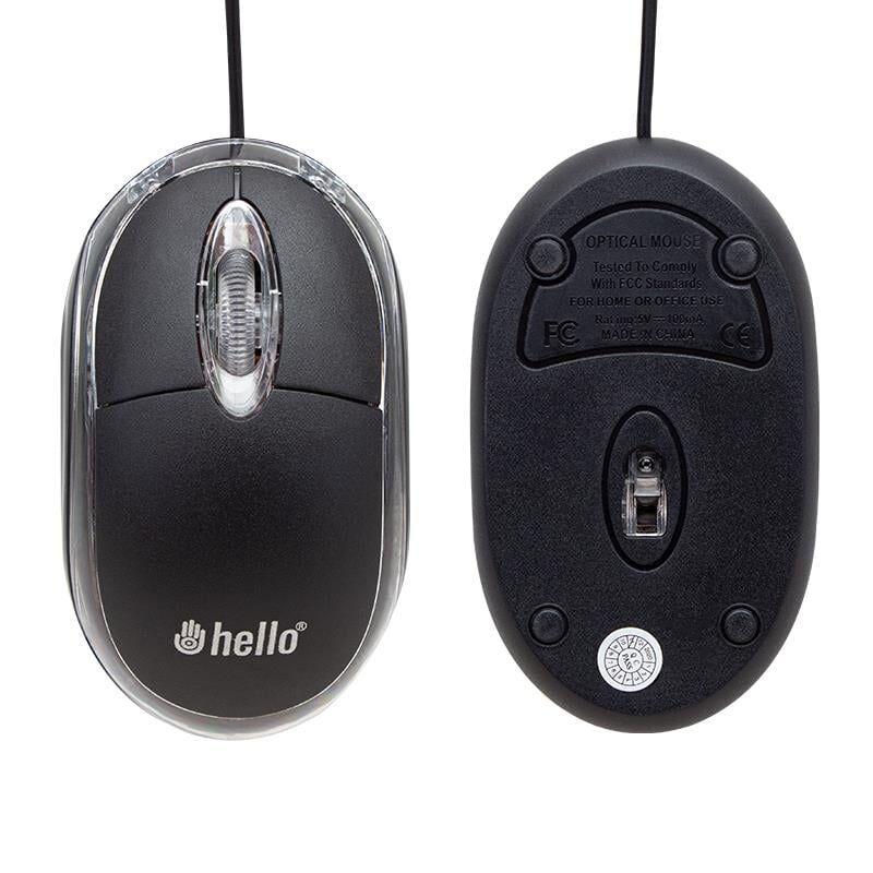 Hello HL-18736 Optik Işıklı 800 DPI Kablolu Mouse