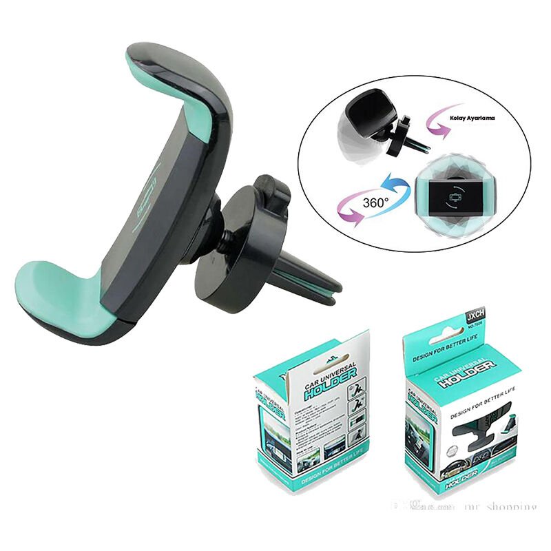 Powermaster 7806 Kıskaçlı Telefon Tutacağı Oto Kalorifer Havalandırma Kıskaçlı Cep Telefonu Tutucu