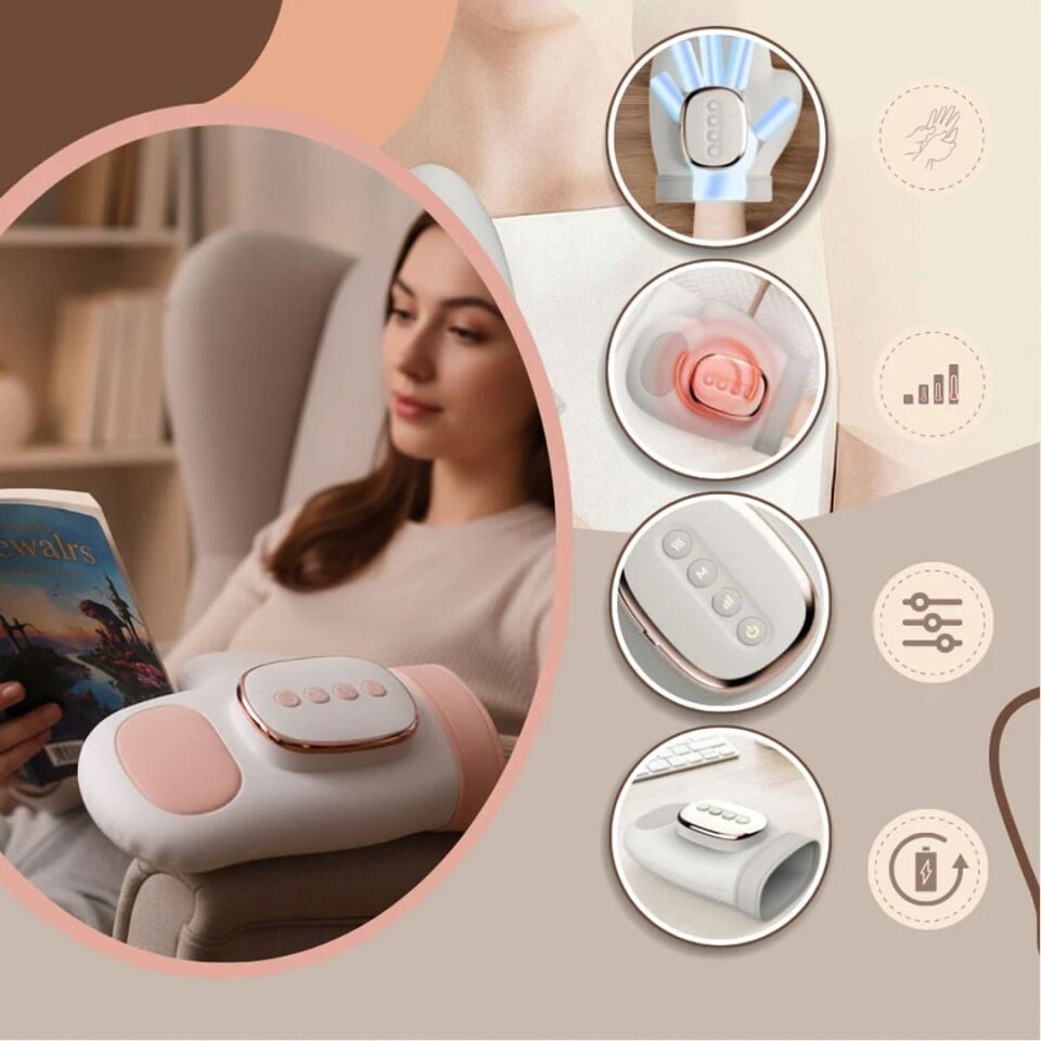 Sunup SN-30763 Isı Kompresyonlu Akıllı El Masaj Cihazı