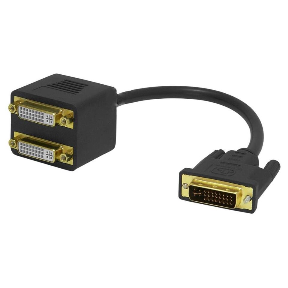 Ayt Powermaster PM-25997 24+1 Dvı Erkek TO 2x 24+5 Dvı Dişi Çoklayıcı Çoğaltıcı Kablo 32 Cm