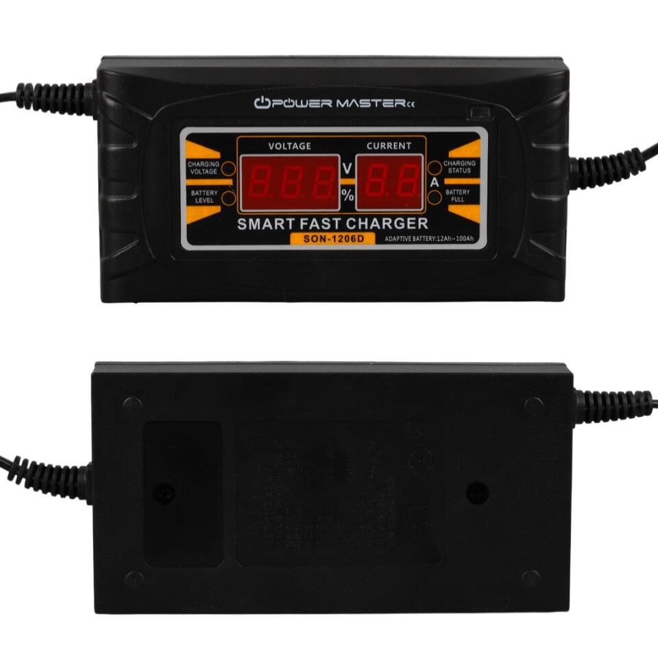 Ayt Powermaster SON-1206D 12 Volt 6 Amper Akıllı Hızlı Akü Şarj Cihazı Araç Oto Motosiklet Karavan Akü Şarj Aleti