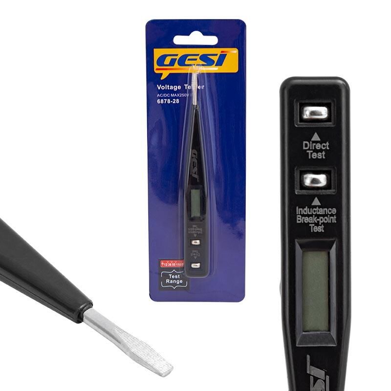 Gesi 6878-28 Dijital Ekranlı Faz Kontrol Kalemi Voltaj Test Aleti
