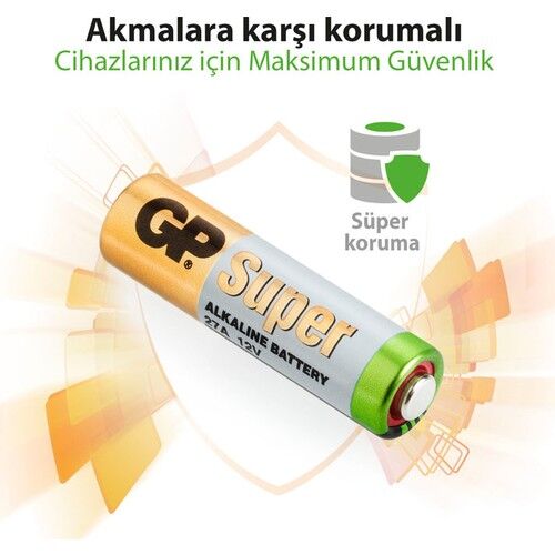 GP 27A 12V İnce Alarm Pili 5'li Paket