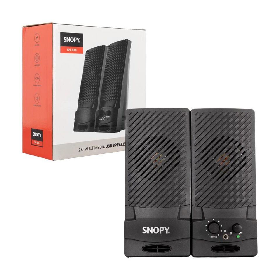 SNOPY SN-510 3 WATT USB 2.0 SİYAH  1+1 SPEAKER - HOPARLÖR