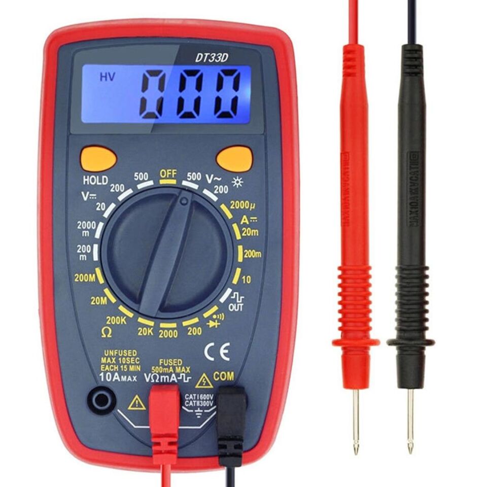 Ayt Powermaster DT 33D Digital Ölçü Aleti Voltaj Akım Dc Ac Multimetre Ölçüm Cihazı