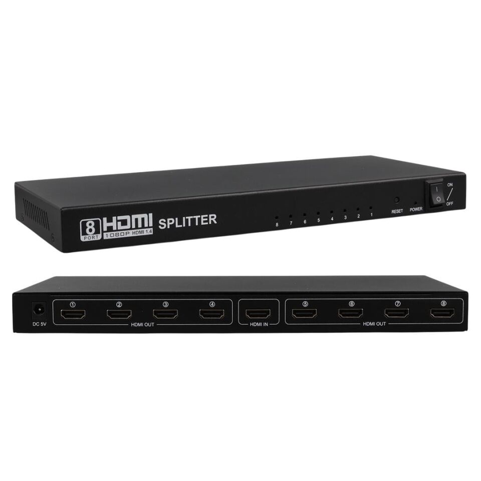 Ayt Powermaster Pm-14218 1 Girişli 8 Çıkışlı Port Dağıtıcı Splitter Çoklayıcı Çoğaltıcı